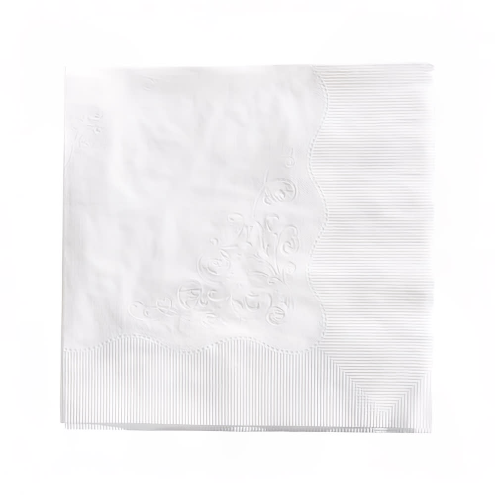 326-522993 1/4 Fold Dinner Napkins - 1 ply, White