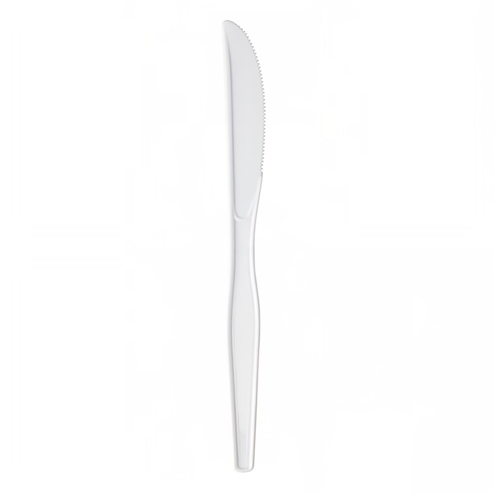 Dixie KH217 7 1/2" Heavy Weight Disposable Knife Polystyrene, White