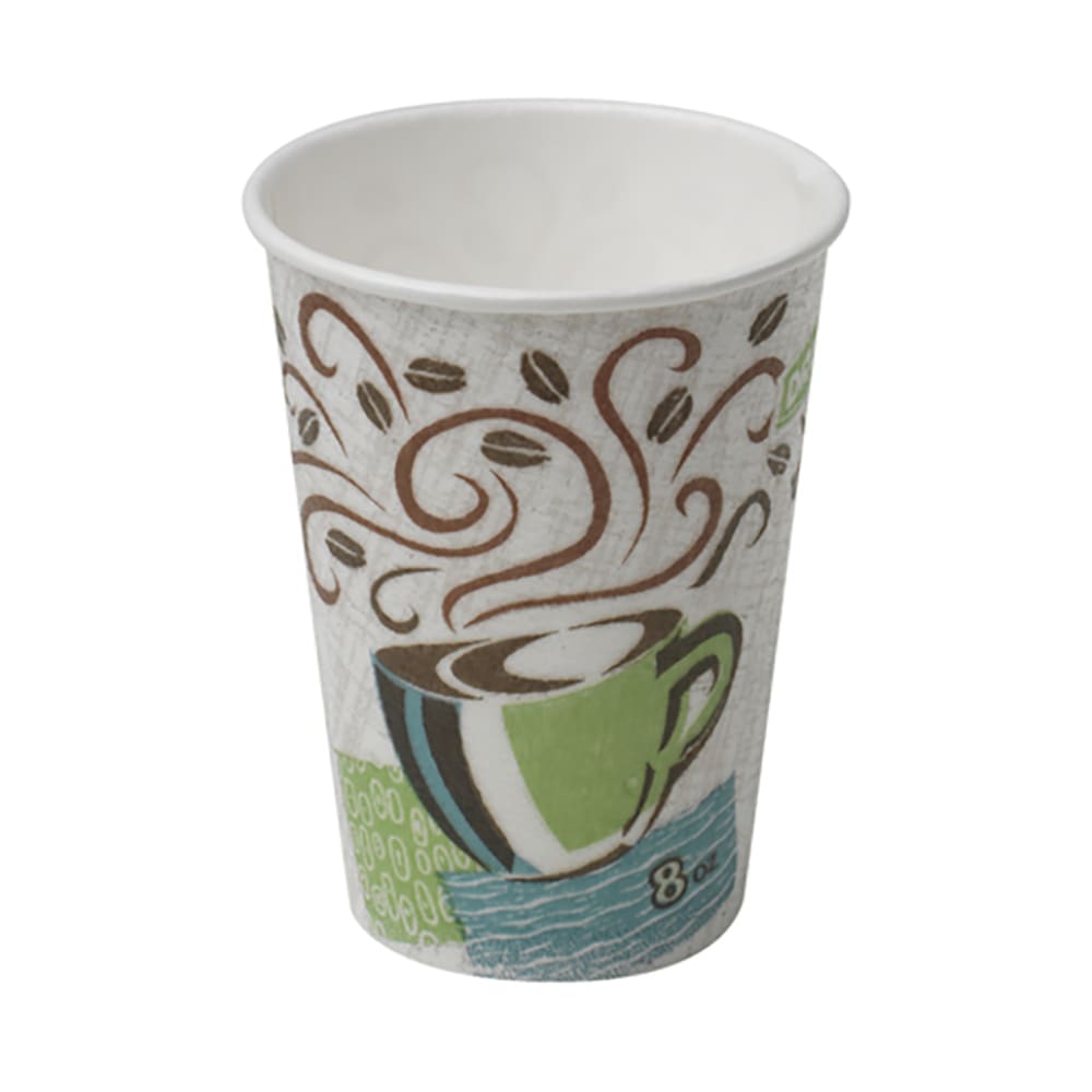 326-540528 PerfecTouch® 8 oz Wrapped Disposable Hot Cup - Paper, Printed