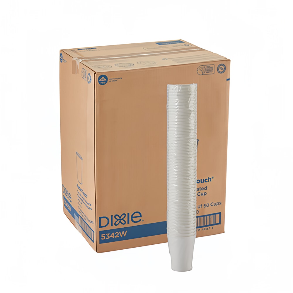Dixie 5342W PerfecTouch® 12 oz Disposable Hot Cup Paper, White