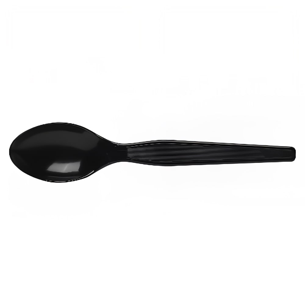 Dixie TH53C7 6" Heavy Weight Disposable Teaspoon Polystyrene, Black