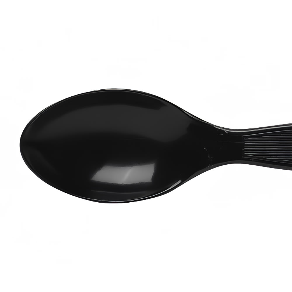 Dixie TH53C7 6" Heavy Weight Disposable Teaspoon Polystyrene, Black