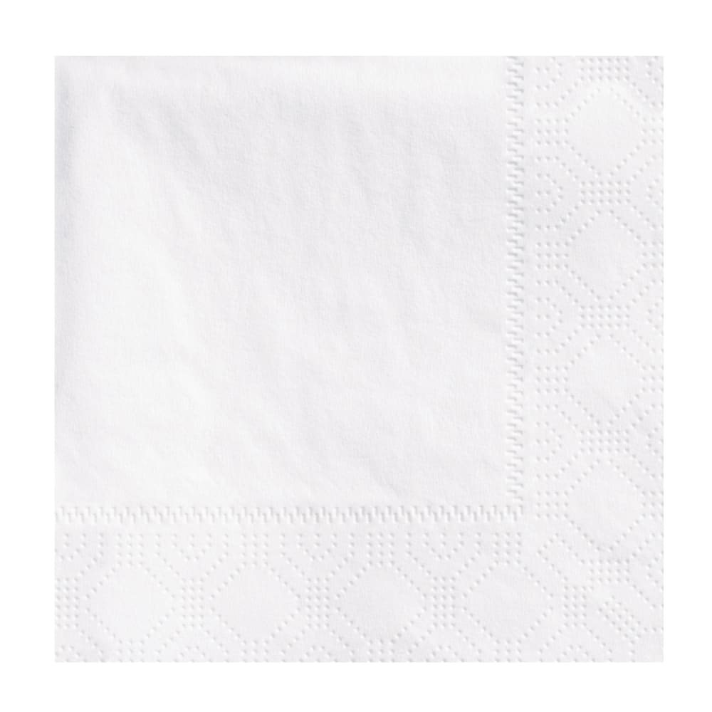 363-557779 1/4 Fold Beverage Napkins - 2 ply, White