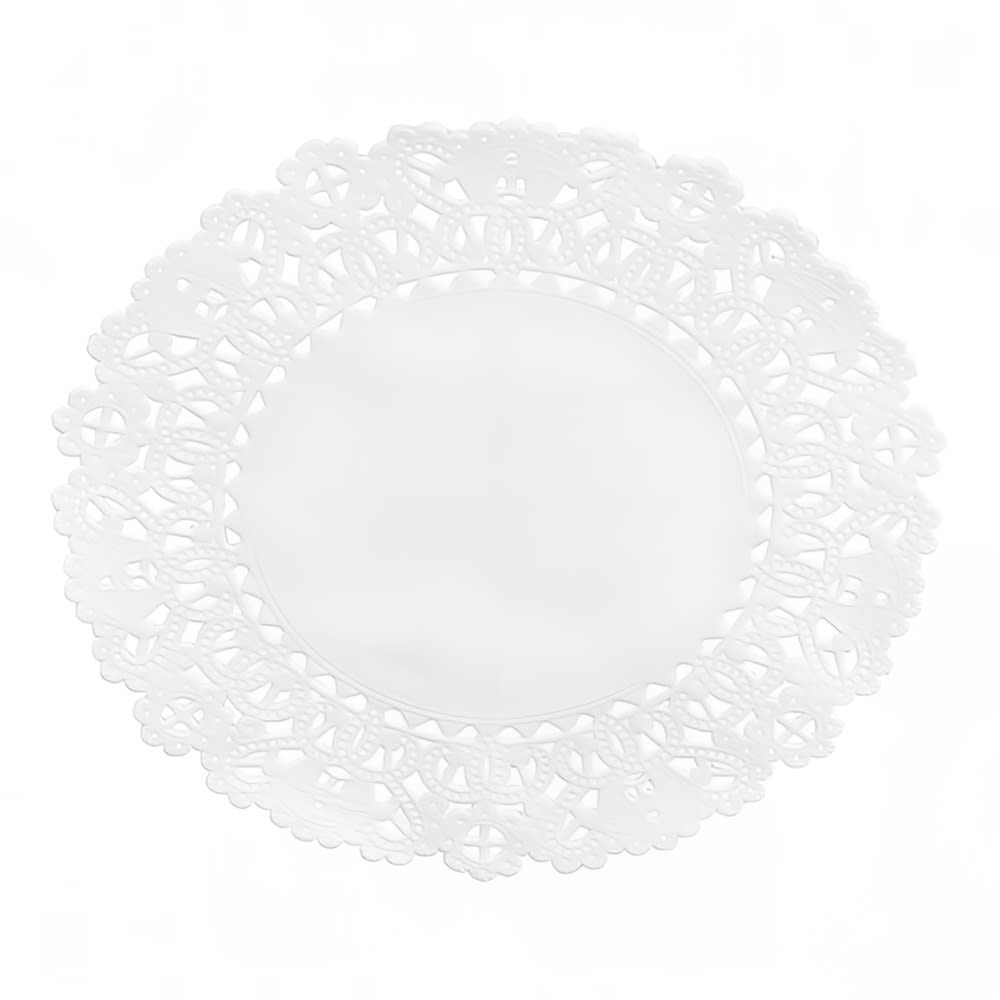 363-579956 Lapaco 5" Normandy Lace Doily - Paper, White