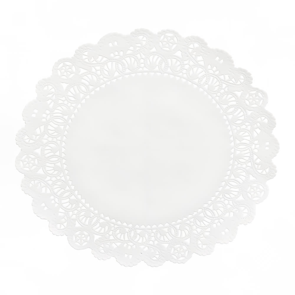 363-579957 Lapaco 10" Normandy Lace Doily - Paper, White