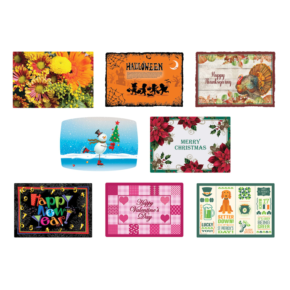 Hoffmaster 857208 Placemat - 14" x 10", Paper, Holiday