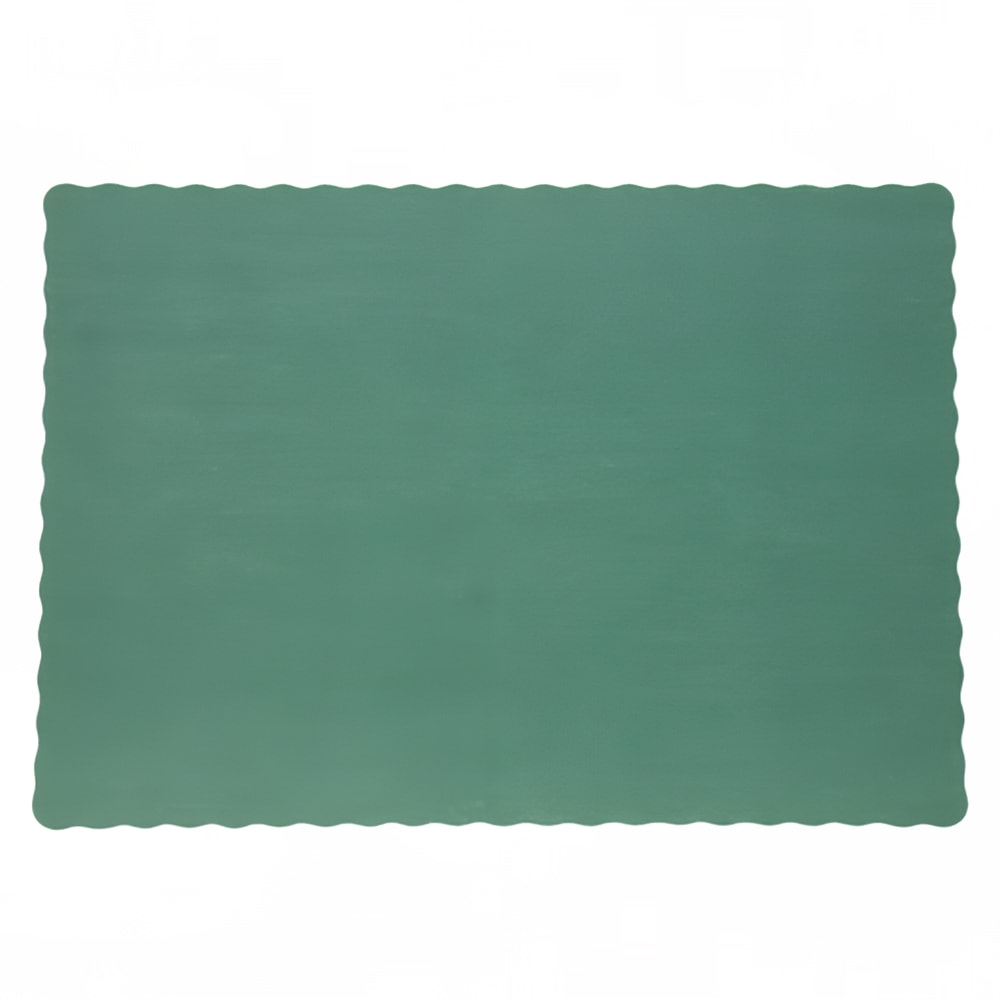 237-647960 Placemat - 13 1/2" x 9 1/2", Paper, Dark Green