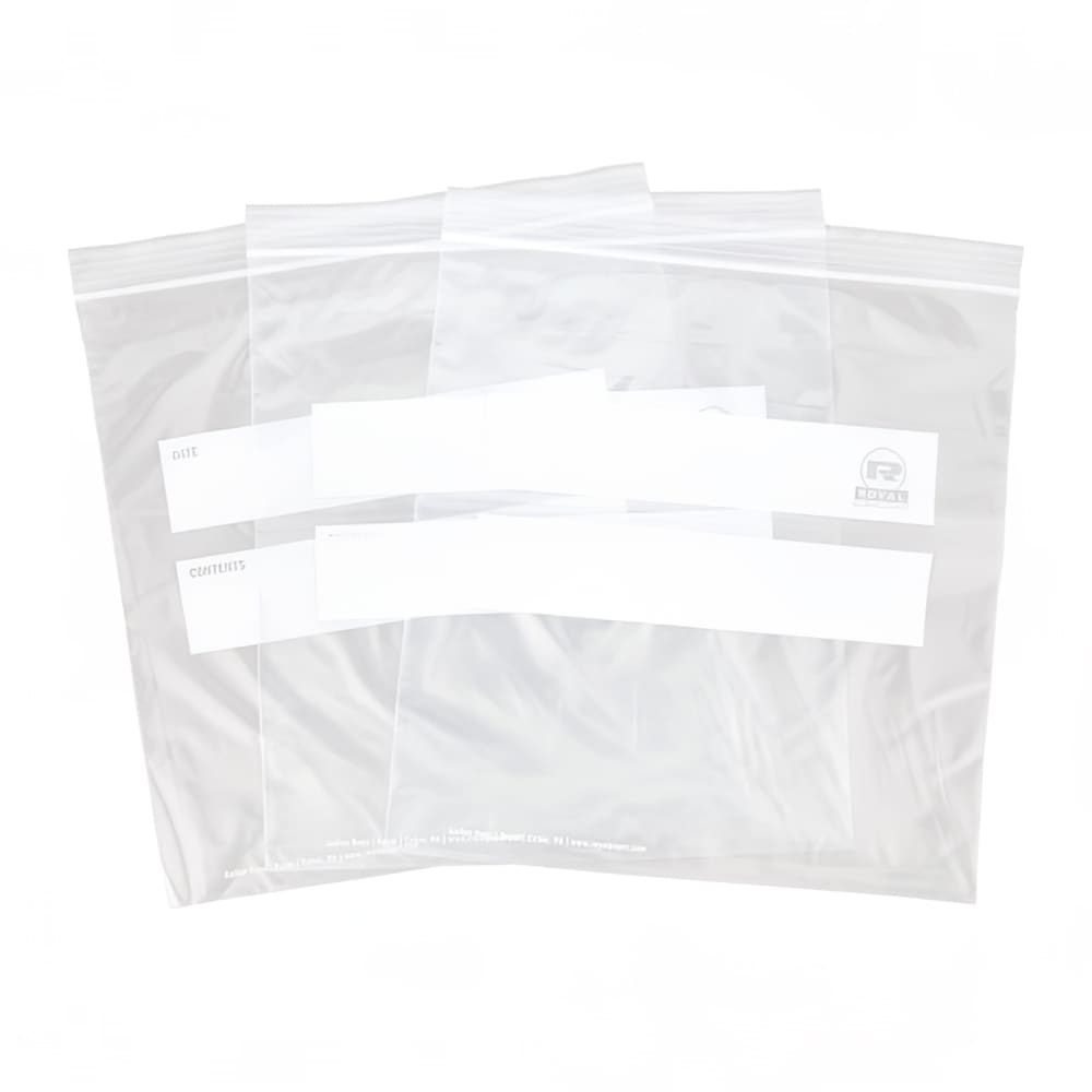 237-647414 Zipper Seal Top Bag - 11 1/2" x 10 1/2", LDPE, Clear