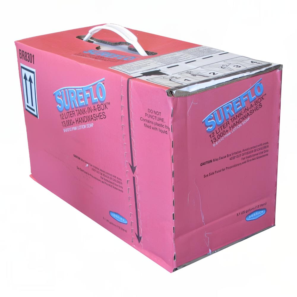 Bobrick B-81212 SureFlo® 12 liter Pink Lotion Liquid Soap Refill for B-830 Dispenser