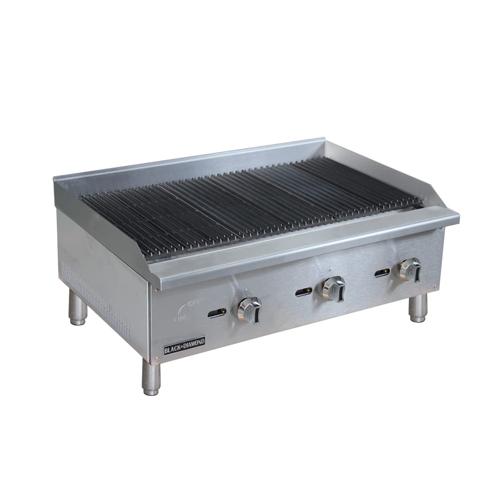 693-BDECTC36NG 36" Countertop Charbroiler - Standard, 90,000 BTU, Stainless, Natural Gas