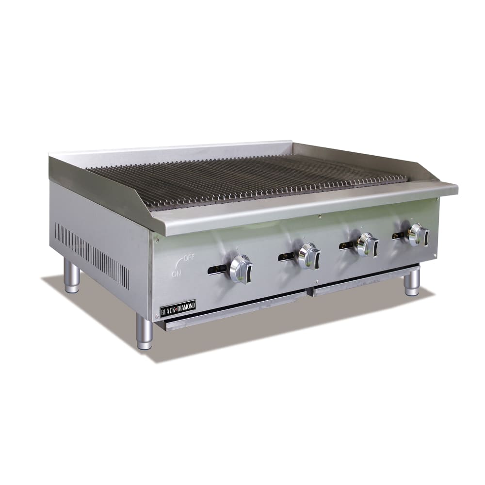 693-BDECTC48NG 48" Countertop Charbroiler - Standard, 120,000 BTU, Stainless, Natural Gas
