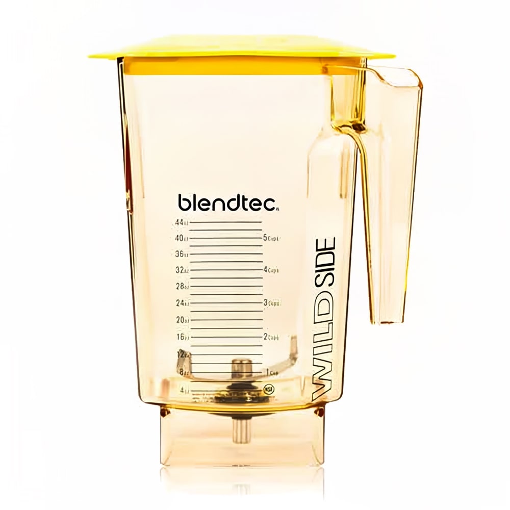 Blendtec 40-710-13 90 oz WildSide™ Jar w/ Yellow Hard Lid & 4" Wingtip Blade - Tritan, Yellow