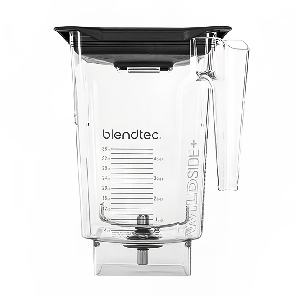 Blendtec 40-710-09 90 oz WildSide™ Jar w/ Black Soft Lid & 4" Wingtip Blade - Tritan, Clear