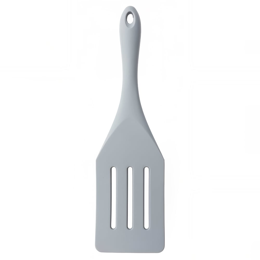 Tablecraft 11836 10 3/8" Slotted Spatula - Silicone, Gray