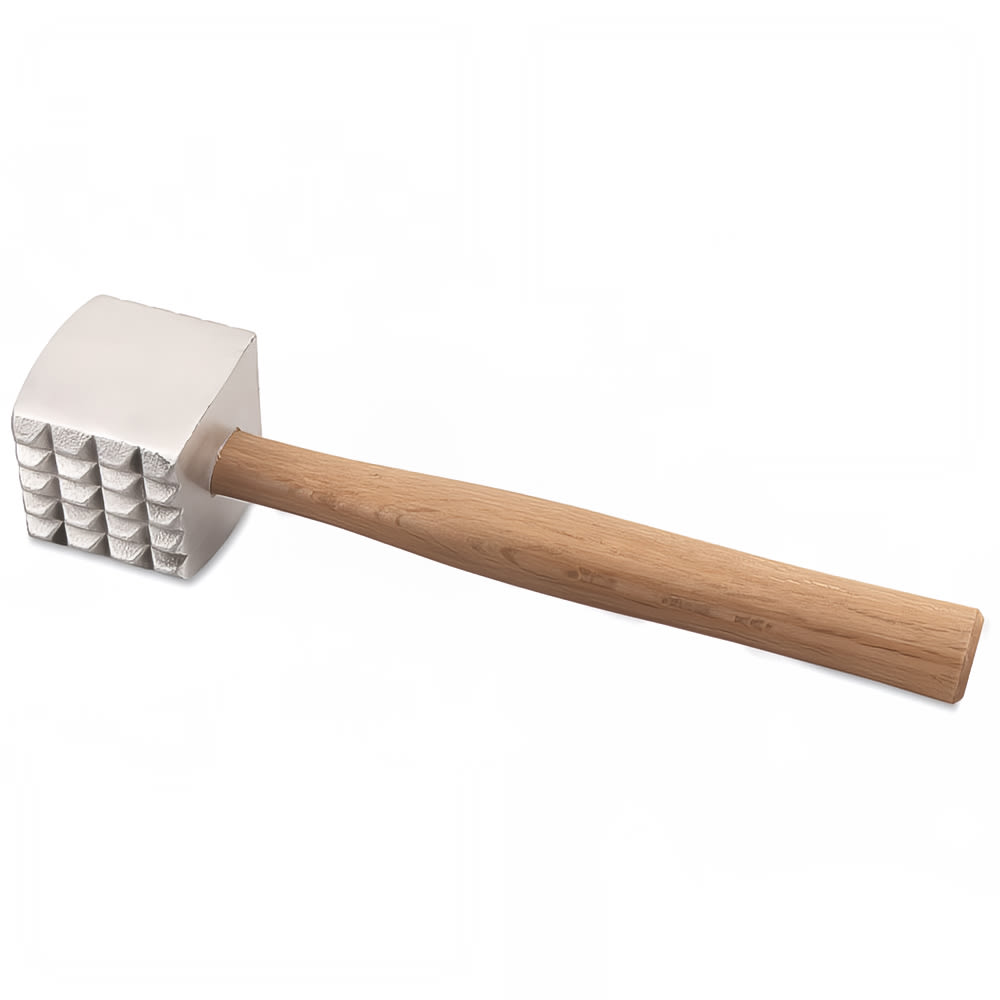 158-201ST Meat Tenderizer, 3 x 3" Mallet, 11 3/4 in, Aluminum Head & Hardwood