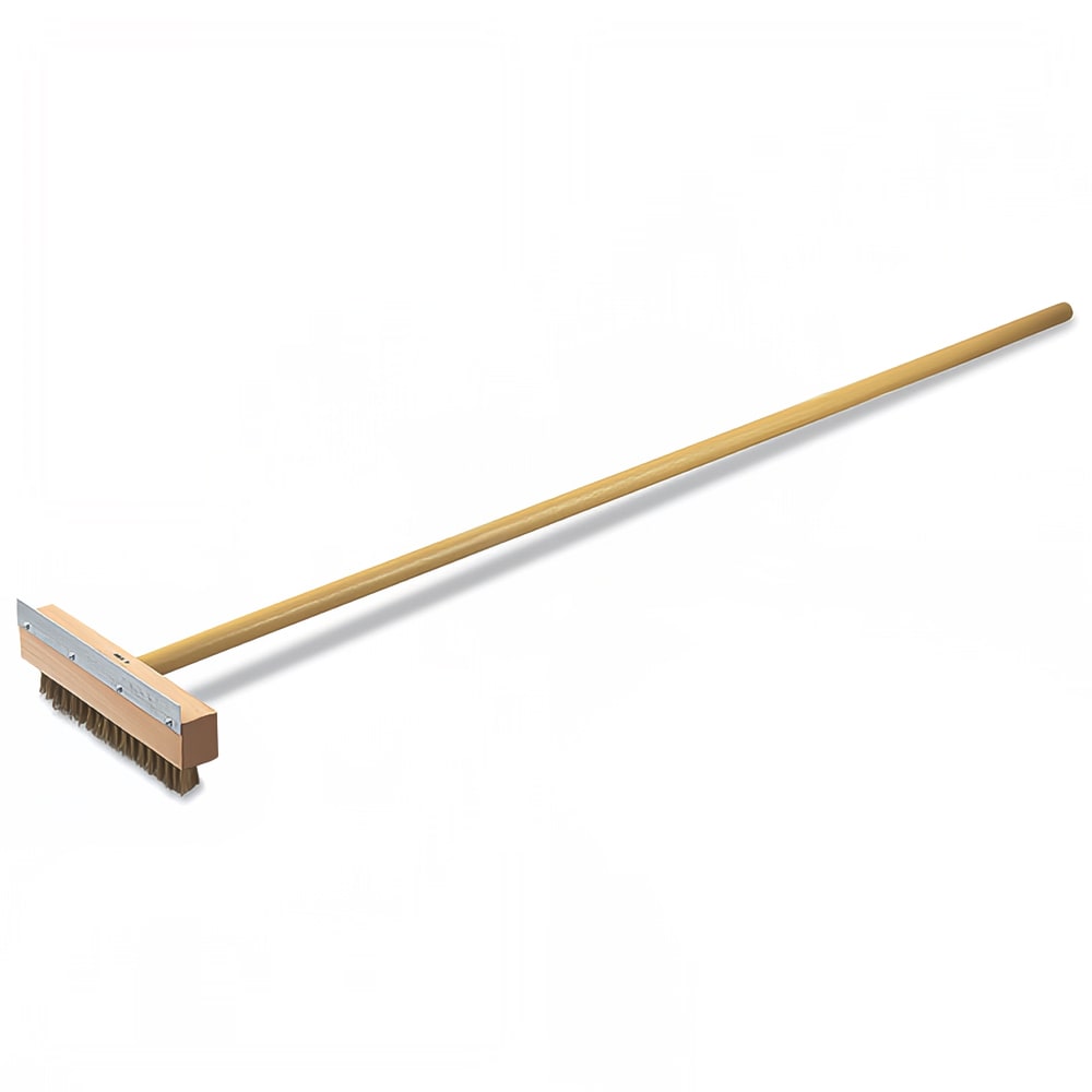 Winco Pizza Oven Wire Brush With Brass Bristles And Metal Scraper