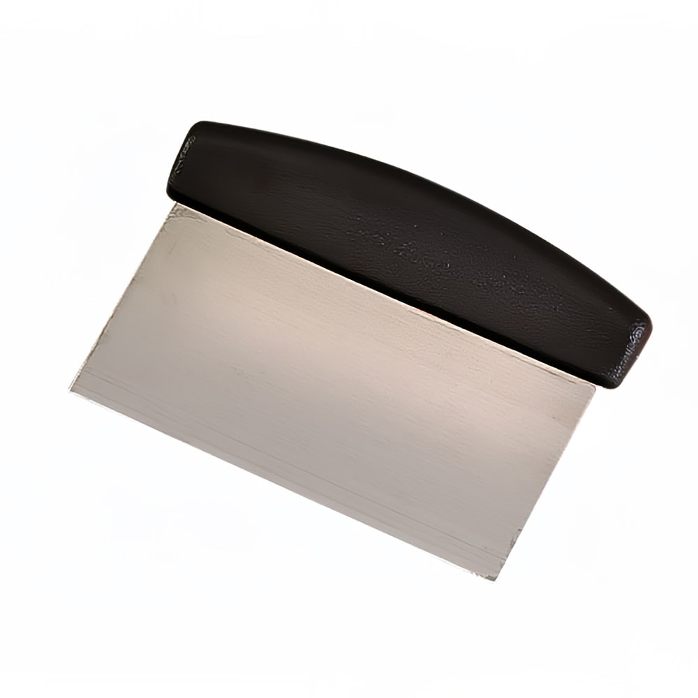 158-182PH Dough Cutter/Scraper w/ Black Plastic Handle - 6" x 4", Stainless Steel