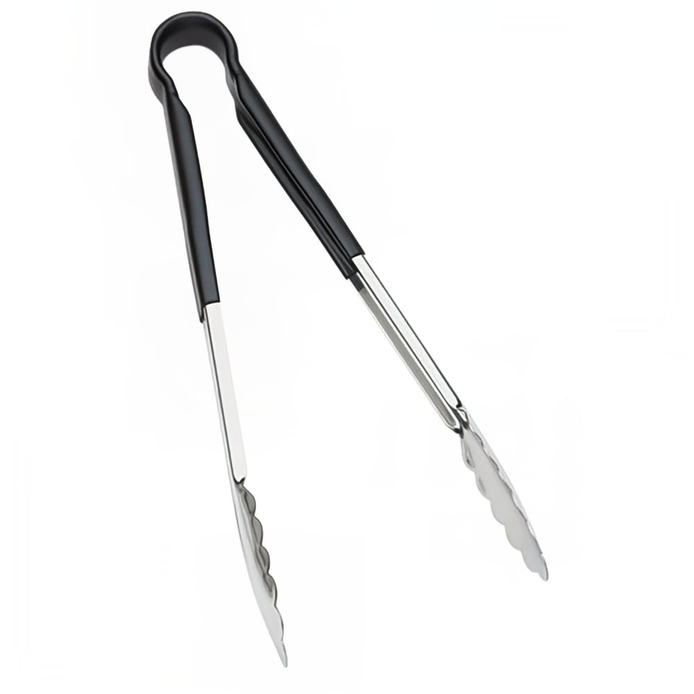 158-5513BK 16"L Stainless Utility Tongs, Black