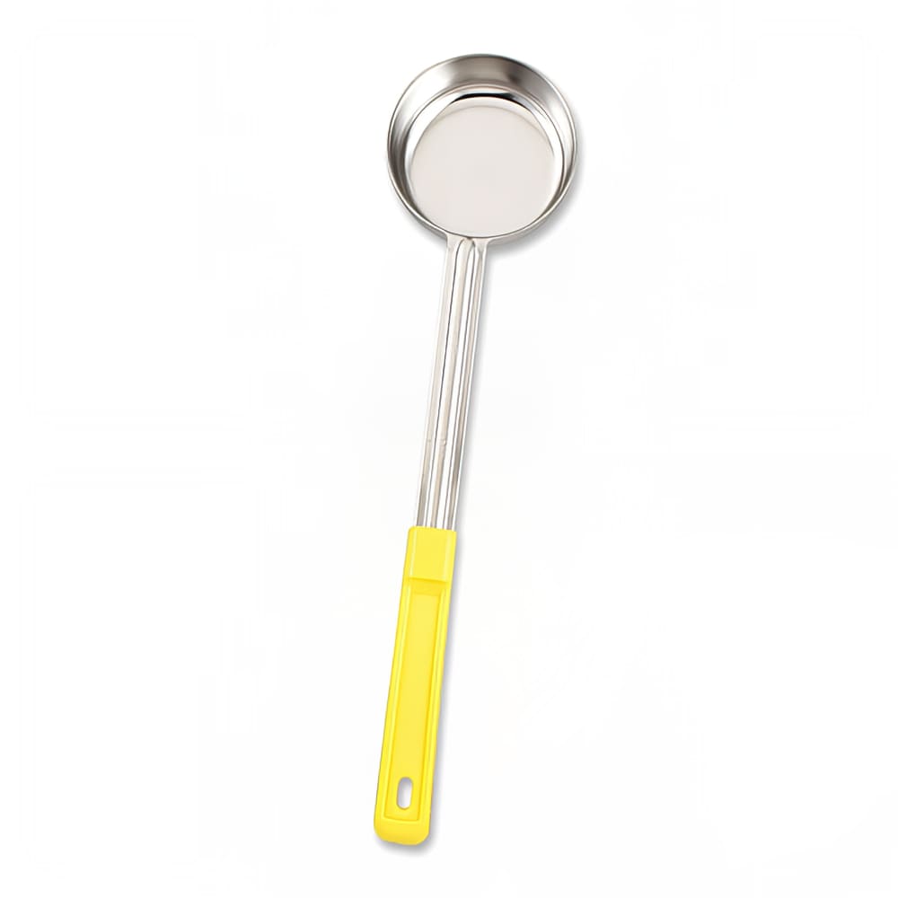 158-5745 5 oz Food Portioner, 10 3/4 in, Grooved Yellow Plastic Handle