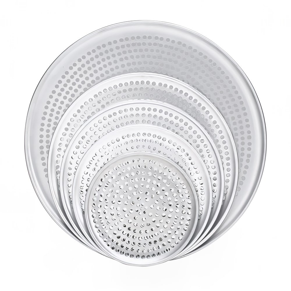 158-575351 Perforated Pizza Plate, 11" Diameter, 1 mm Gauge Aluminum