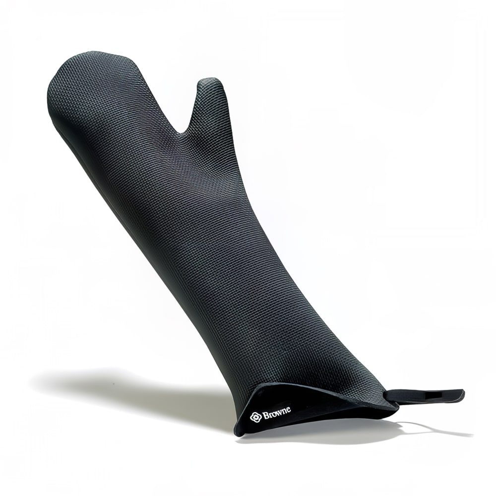 158-5431802 16 3/8" KitchenGrips® Conventional Oven Mitt - FLXaPrene™, Black