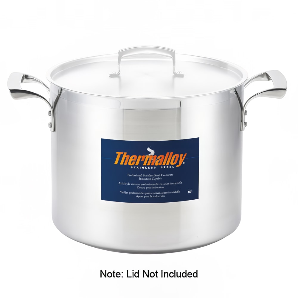 158-5723980 80 qt Stainless Steel Stock Pot - Induction Ready