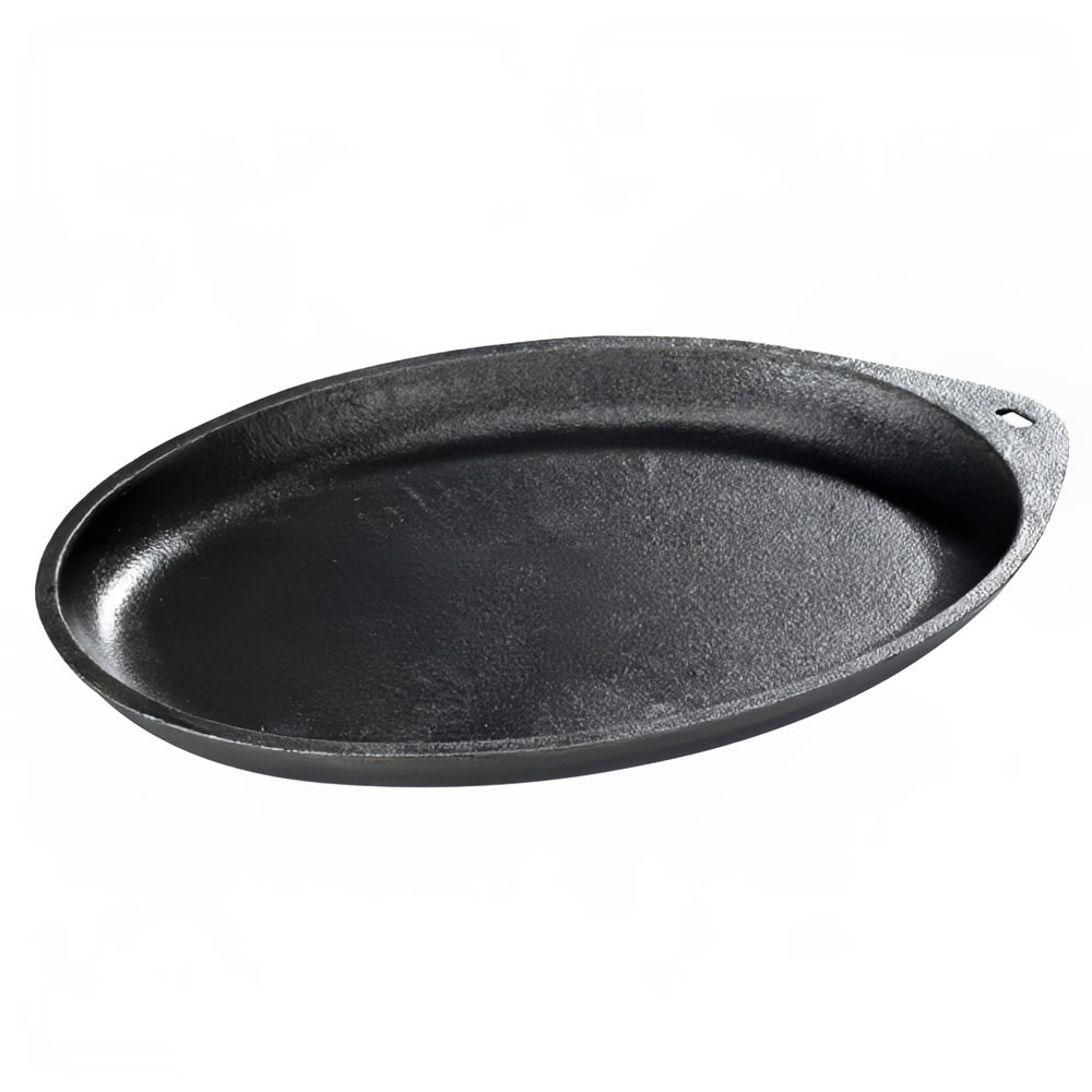 158-BG77P Cast Iron Skillet, Not Pre-Seasoned, No Handle, 9 1/2 x 7 in, Oval