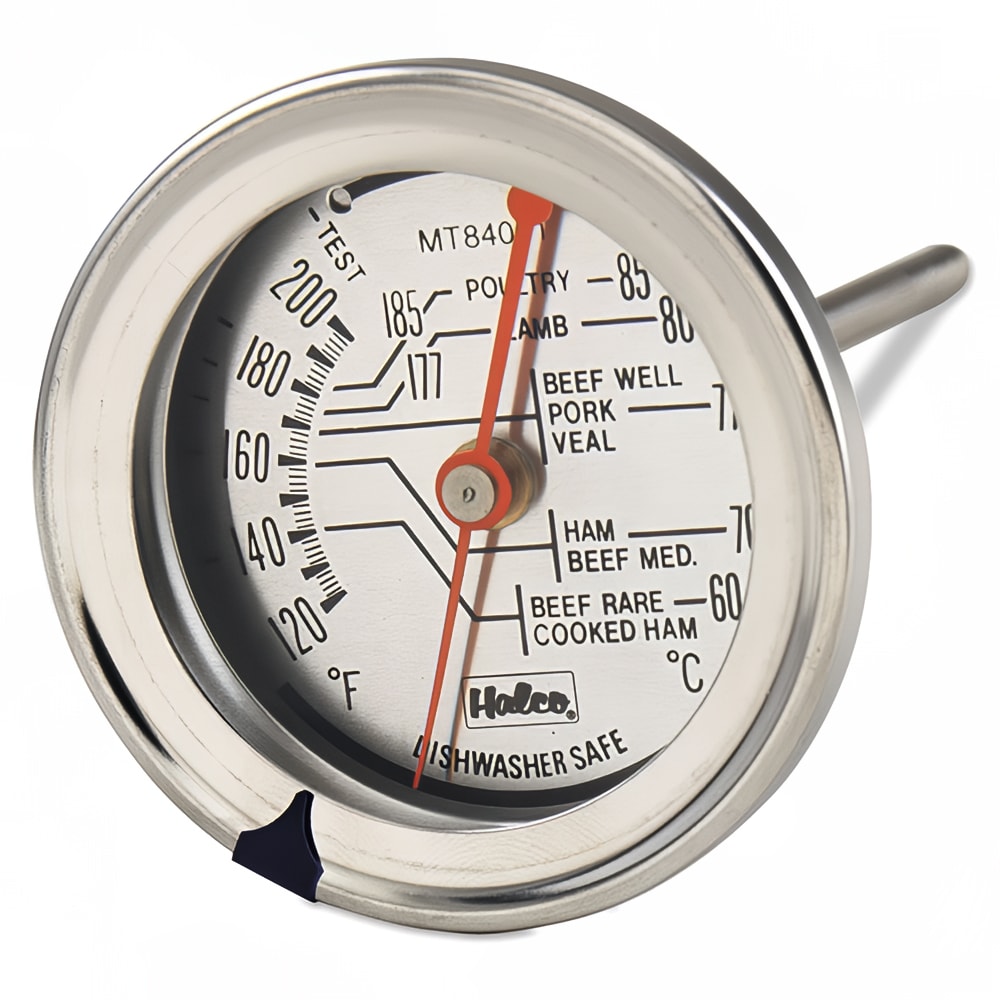 158-MT84001 2 3/8" Dial Type Meat Thermometer w/ 5" Stem, 120 to 220 Degrees F