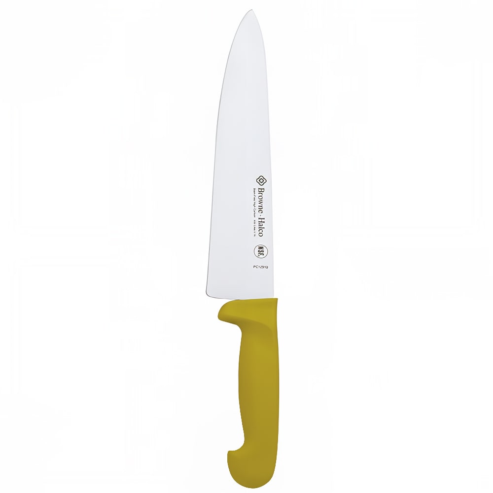 158-PC12910YL ColorCode Cook's Knife, 10" Rigid Blade, Plastic Handle, Yellow