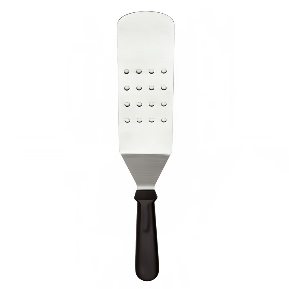 158-PC219P Turner, 8 x 2 3/4" Blade, Perforated, Stainless,  ABS Plastic Handle, Black