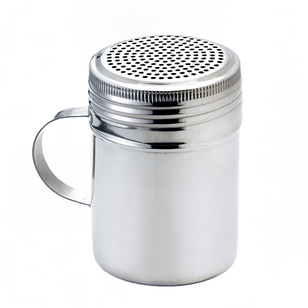 158-SDH3571 16 oz Dredge w/ Handle & 1 9/10 mm Holes, Stainless
