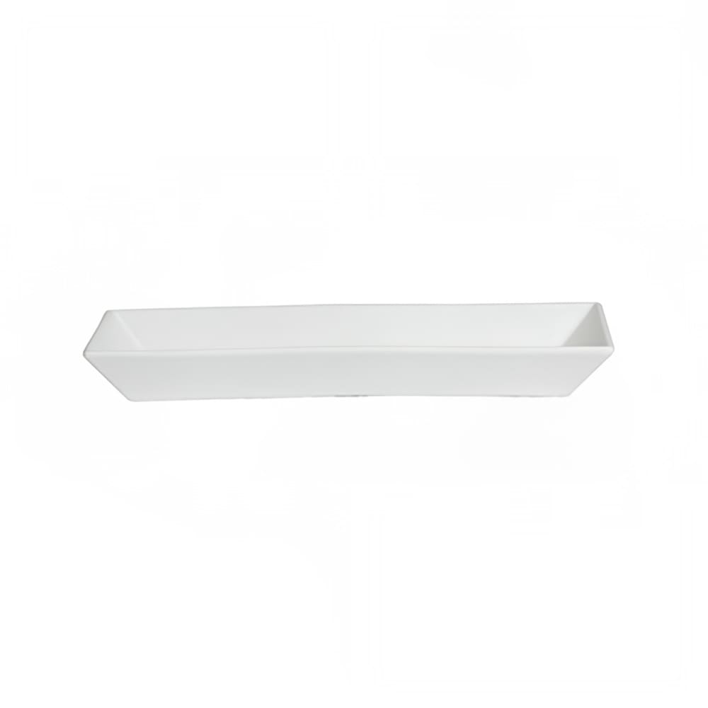 862-BUD13WW 19 3/4" x 8 1/8" Rectangular Buffet Platter - Resin Coated Aluminum, White