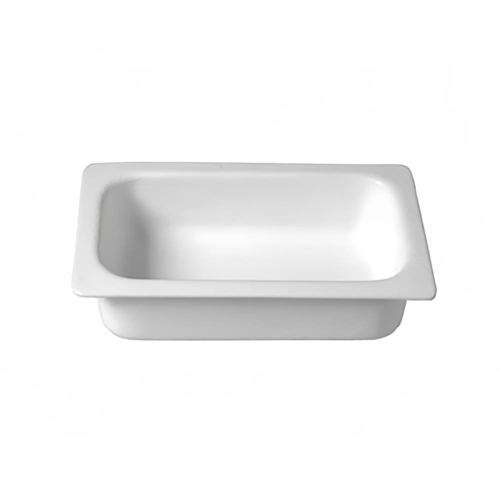 862-IH14DWW 4"D Quarter Size Food Pan - Resin Coated Aluminum, White