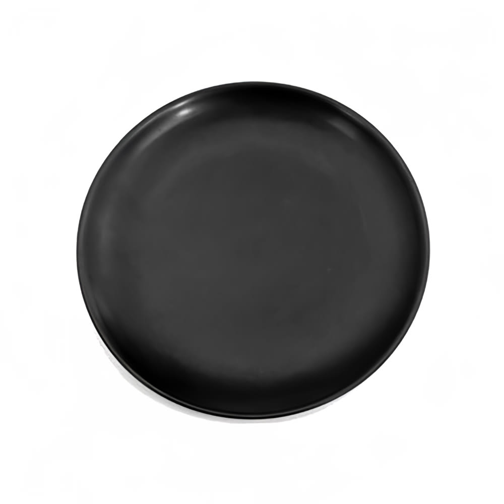 CAC 666-16-BLK 10" Japanese Style Coupe Dinner Plate - Ceramic, Black
