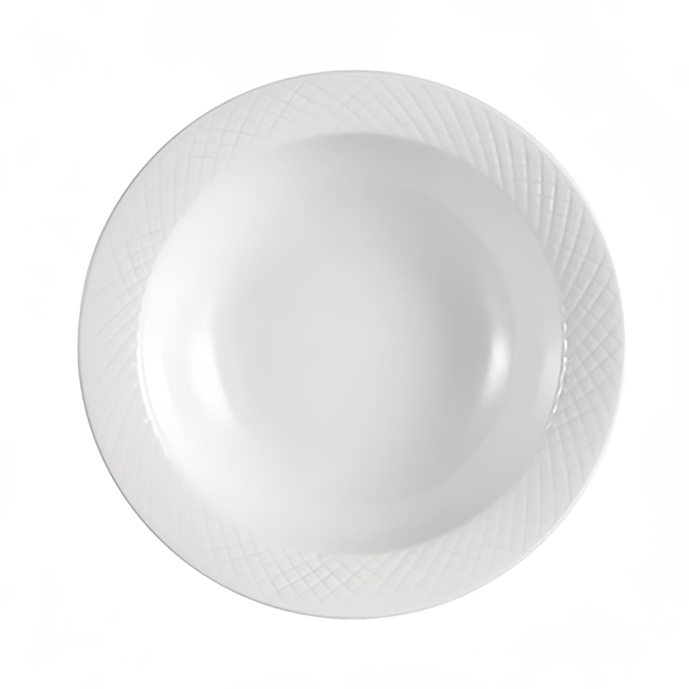 CAC BST10 13 oz Boston Grapefruit Bowl - Embossed Porcelain, Super White