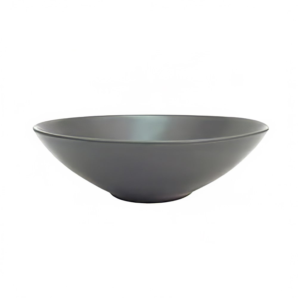 130-66639BK 9" Round Japanese Style Salad Bowl - Ceramic, Black