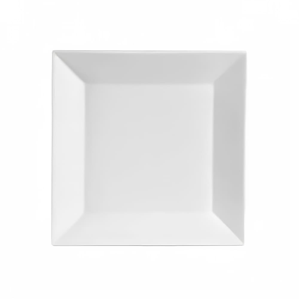 CAC KSE21 12" Kingsquare Square Dinner Plate - Porcelain, Super White