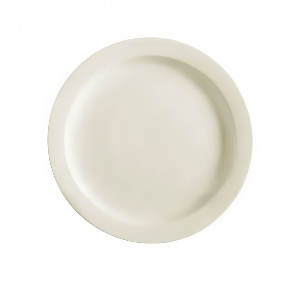 CAC NRC-5 American White Narrow Rim Plate, NRC, Round