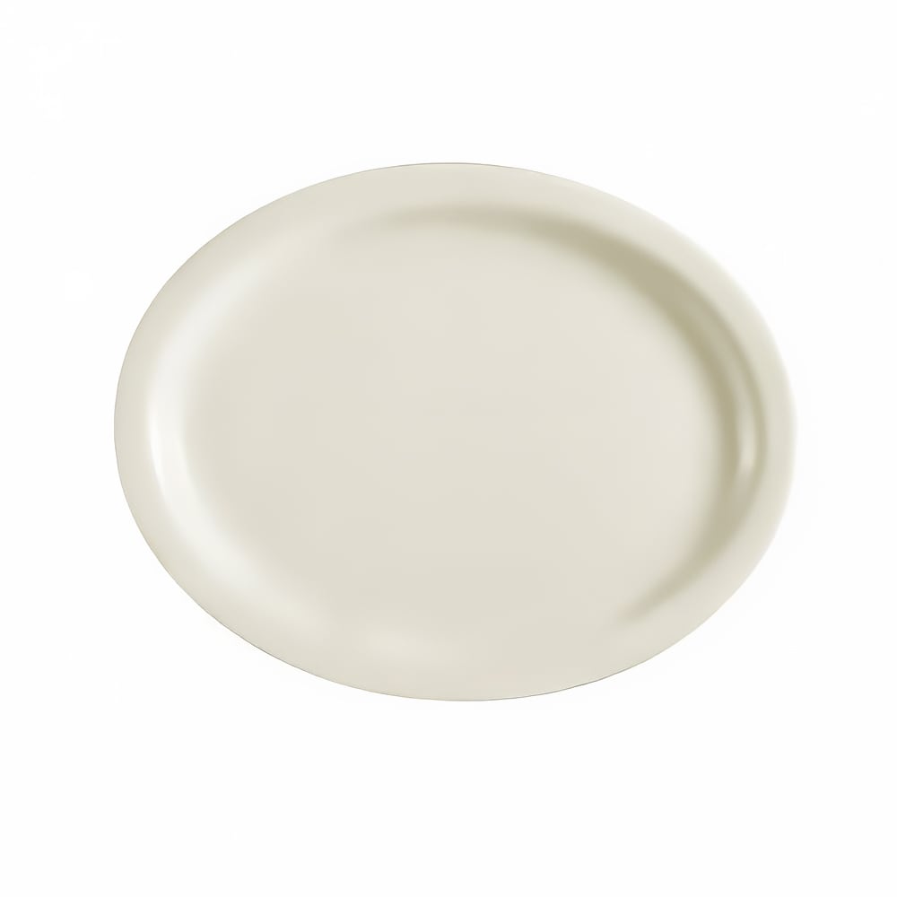 CAC NRC-41 8 5/8" x 5 1/4" Oval NRC Platter - Ceramic, White