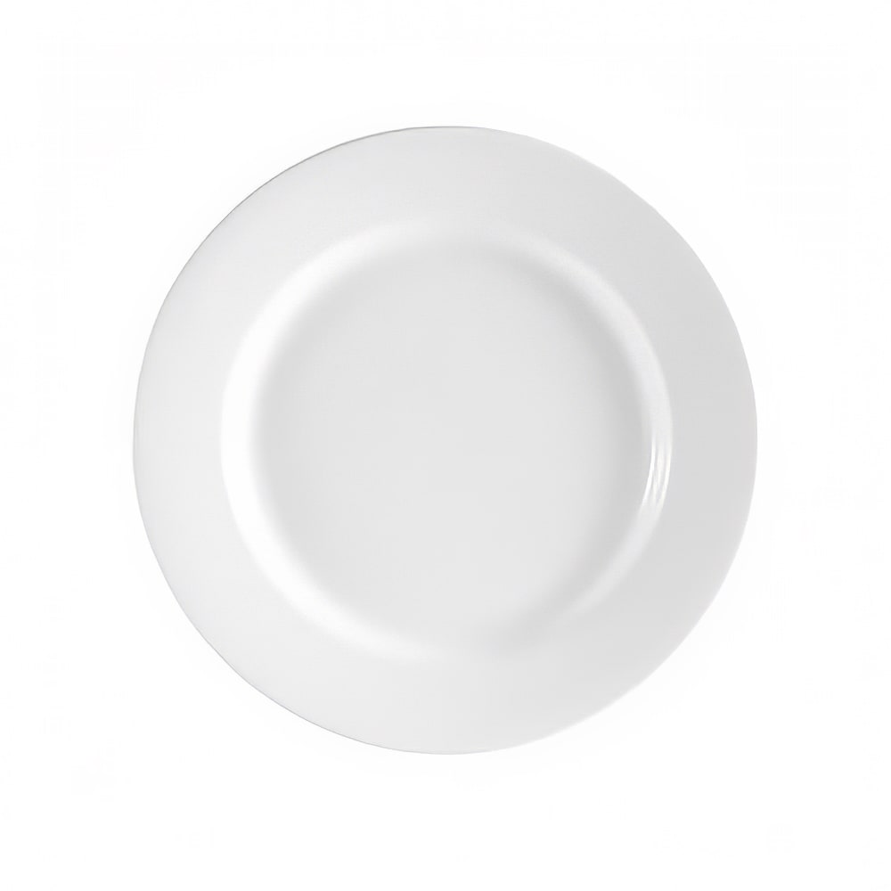 CAC RCN-7 Super White Rolled Edge Salad Plate, Clinton, Round