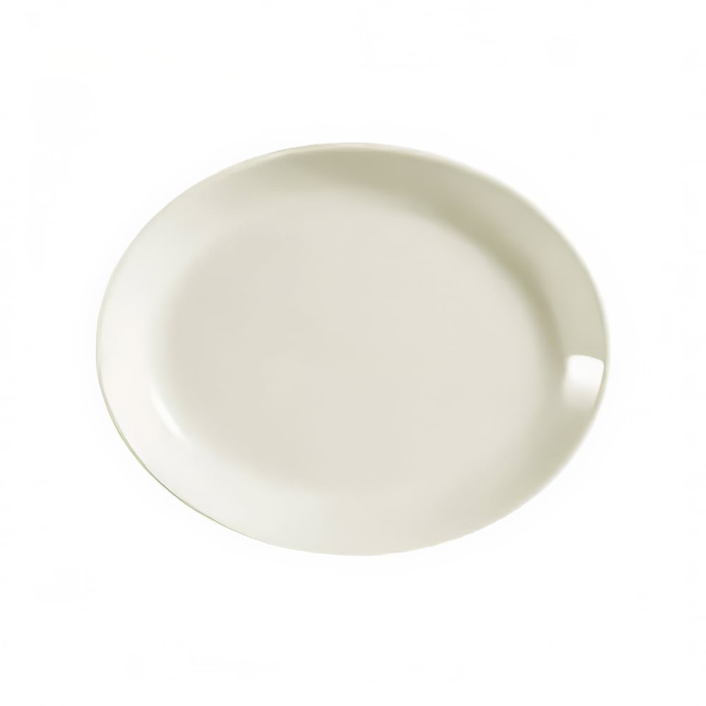 130-REC13C 11 1/2" x 9 1/4" Oval American White Coupe/Sheer Platter, REC