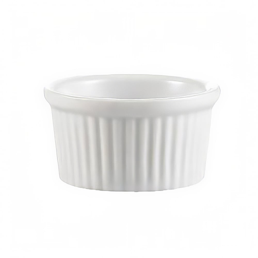 CAC RKF-6 6 oz Ramekin - Porcelain, Super White