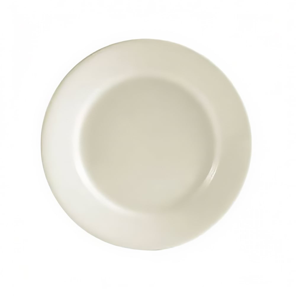 CAC REC-8 American White Rolled Edge Dinner Plate, REC, Round