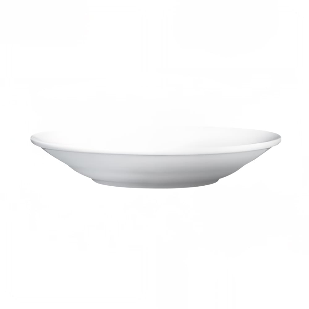 057-21072 3 1/2 oz Round Imperial Rim Soup Plate - Ceramic, White