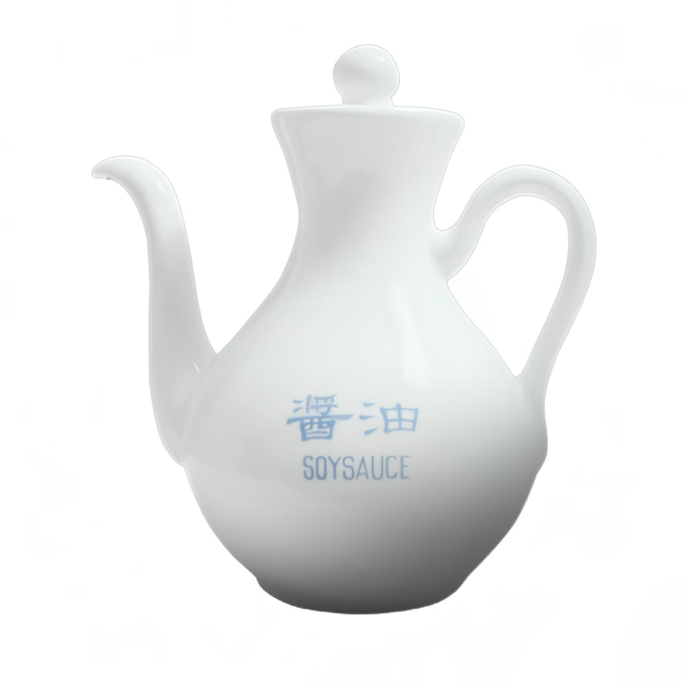 057-21015S 5 oz Imperial Soy Sauce Dispenser - Ceramic, White
