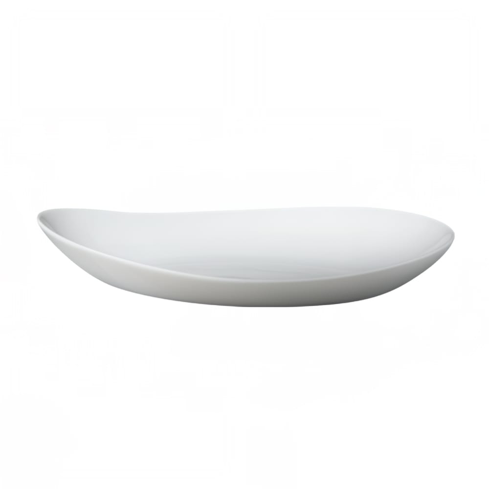057-710G575 Egg Shaped Ovation Plate - 7 1/2" x 6 1/8", Ceramic, White