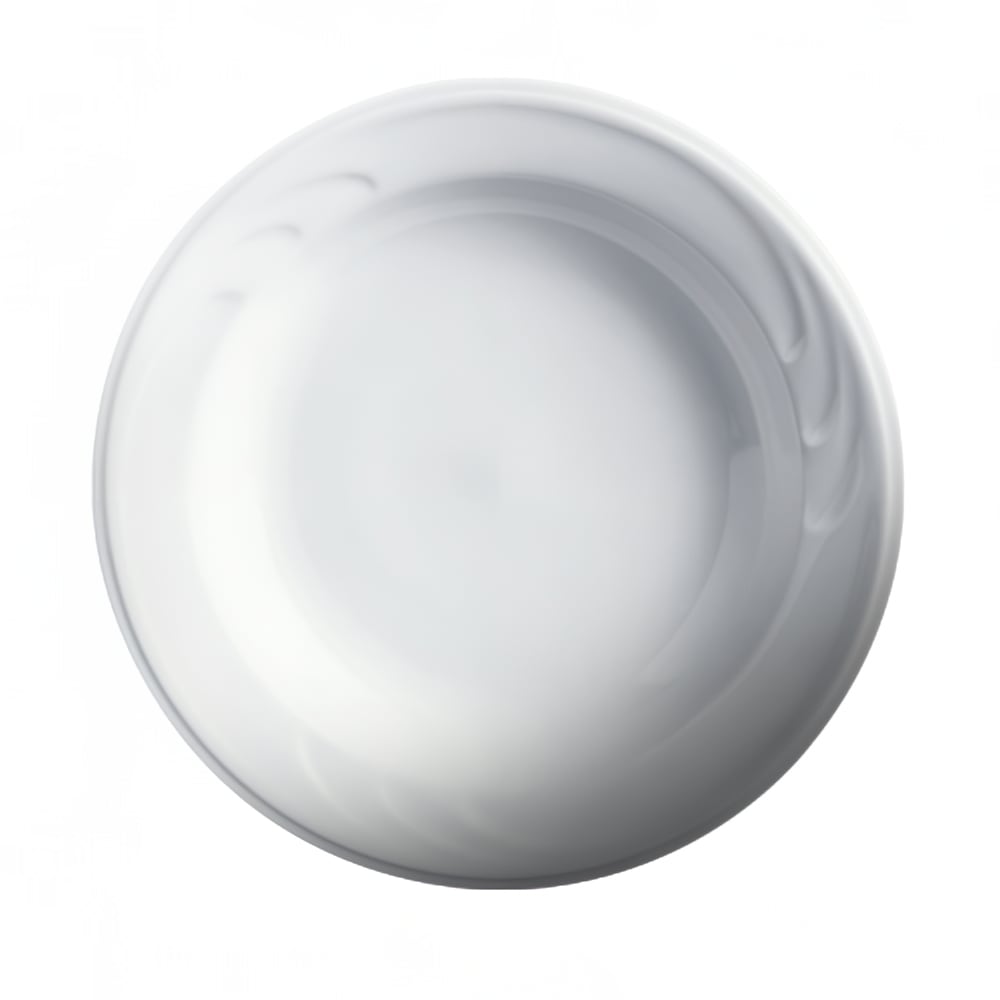 057-30192 12 oz Round Bostonian Embossed Rim Soup Plate - Ceramic, White