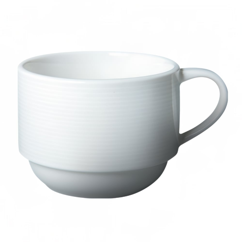 057-30280C 8 oz Royalmont Stackable Cup - Ceramic, White