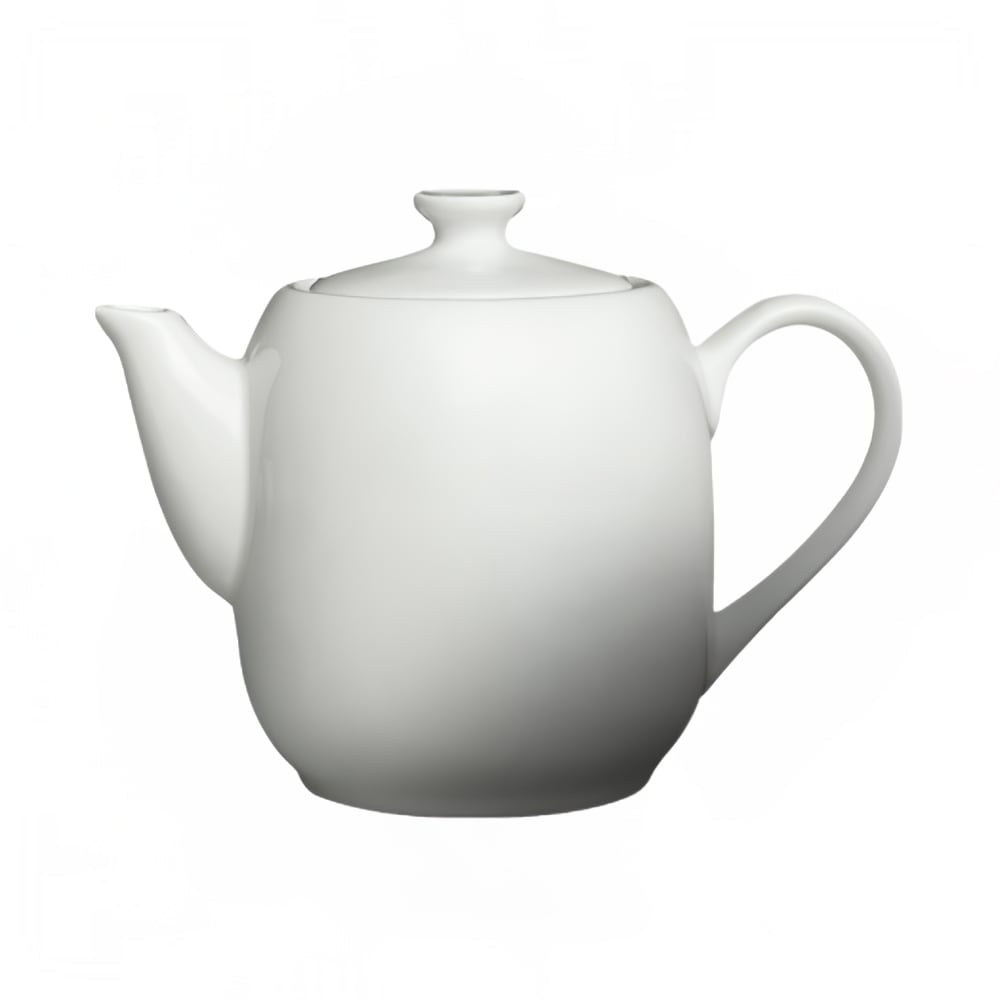 057-61012PL 12 oz Dynasty Coffee Pot/Teapot w/ Handle & Lid - Ceramic, White