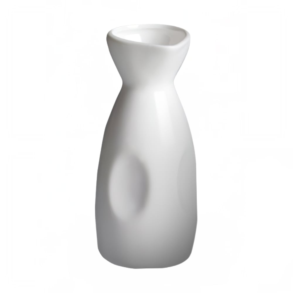 057-71036 4 oz Fusion Sake Bottle - Ceramic, White